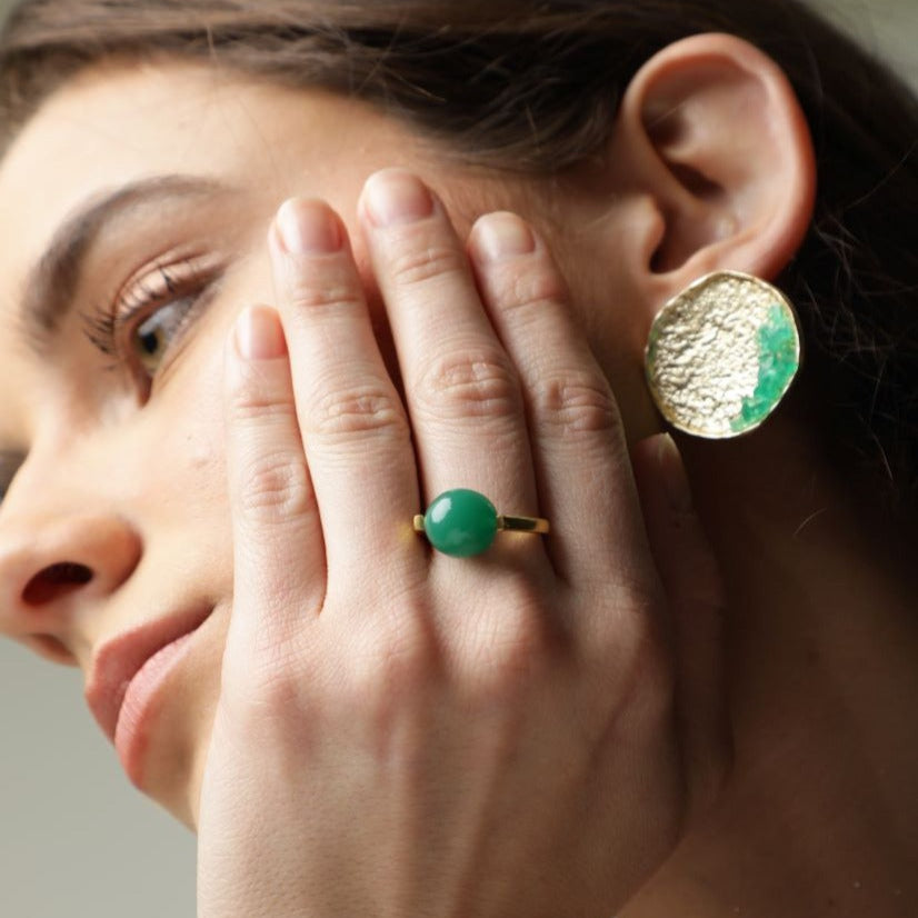 Playful and Youthful Jewelry with Exquisite Crushed Stone Discs - CANDY - Merald Curio