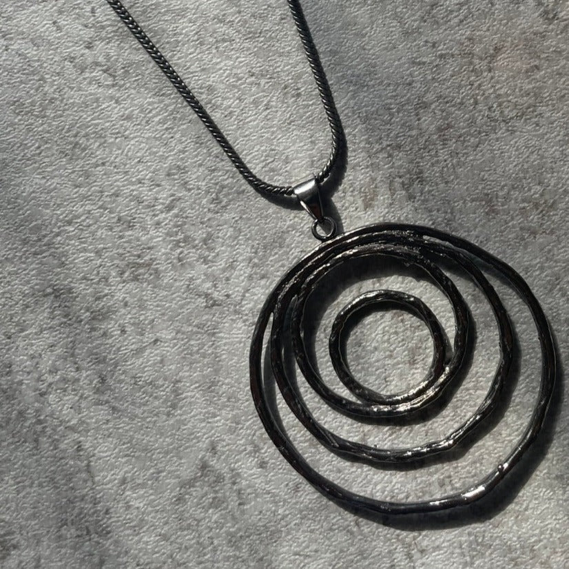 Discover Vintage Simplicity with Merald Curio's Spiral Design Necklace - SWIRL - Merald Curio