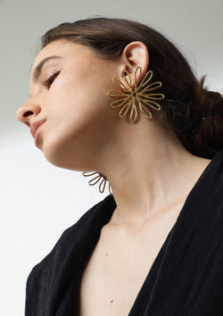 Make a Bold Statement with Merald Curio's Statement Earrings - SUNFLOWER - Merald Curio