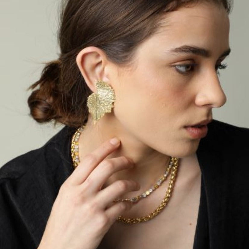 Embrace Boldness with Leafy Maple Inspired Earrings - MAPLE - Merald Curio