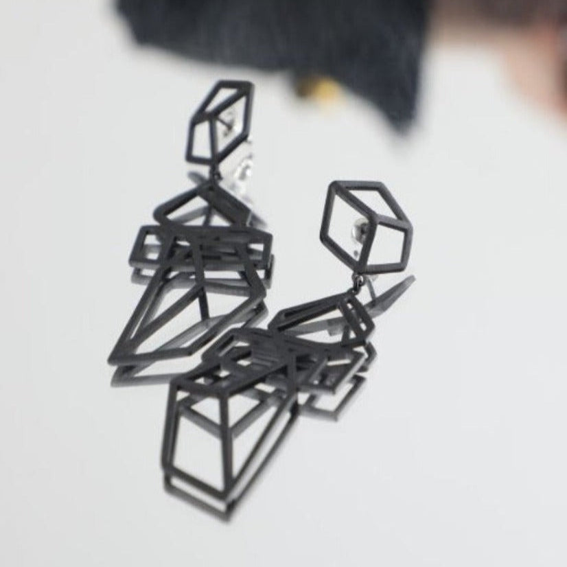 Achieve Modern Chic with Merald Curio's Distinctive Pyramid Earring - PYRAMID - Merald Curio