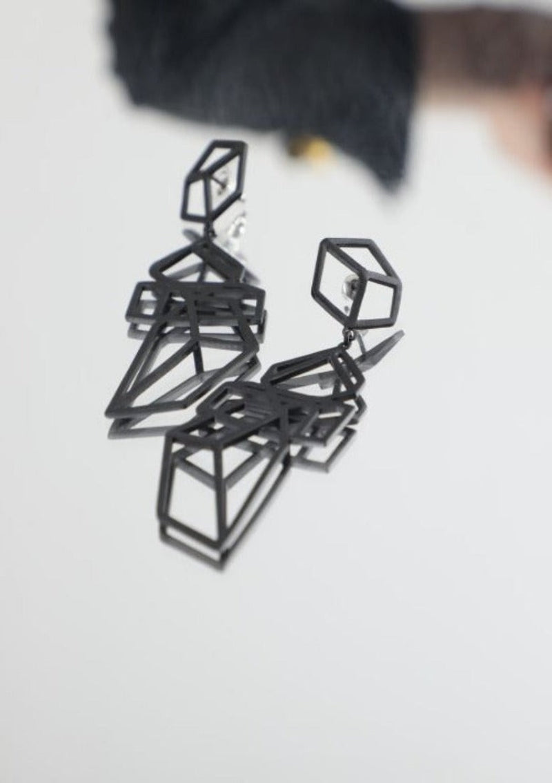 Achieve Modern Chic with Merald Curio's Distinctive Pyramid Earring - PYRAMID - Merald Curio